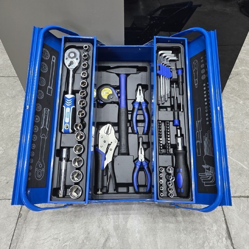 مجموعه جعبه بکس و ابزار ۶۵ عددی صنعتی باس مدل Bs65