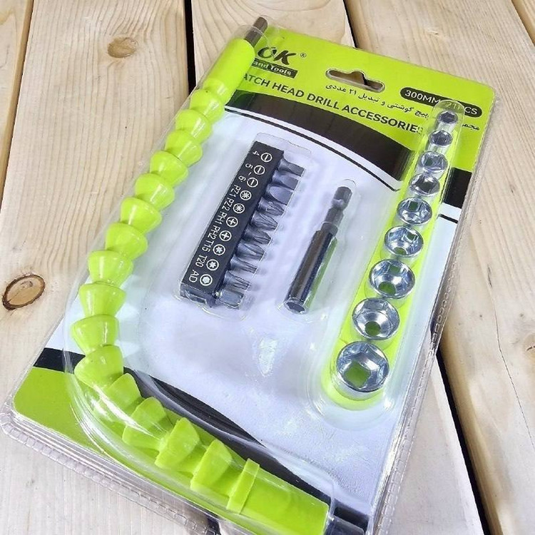 مجموعه نوک پیچ گوشتی و تبدیل ۲۱ عددی اوکی مدل OK_3030